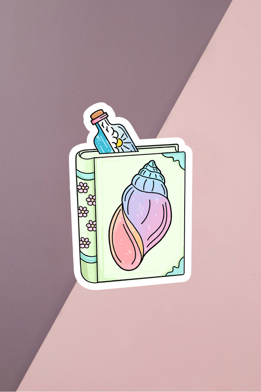 Rainbow Shell Book Sticker