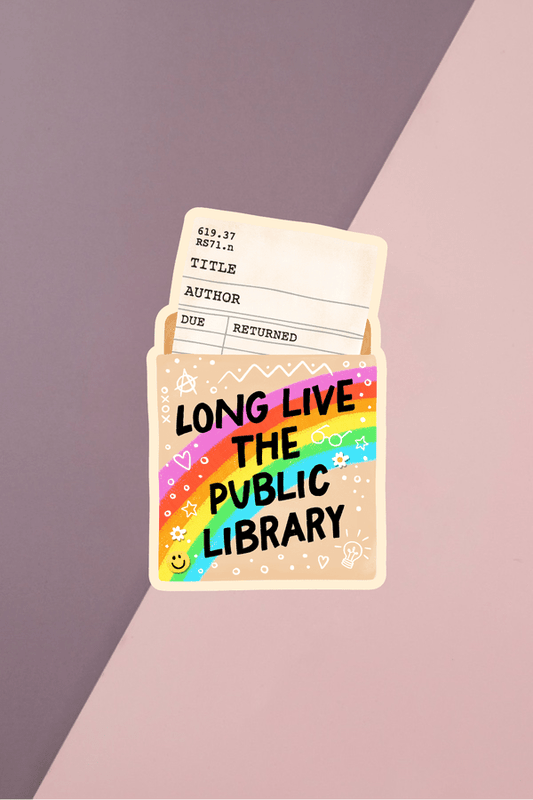 Long Live The Public Library Sticker