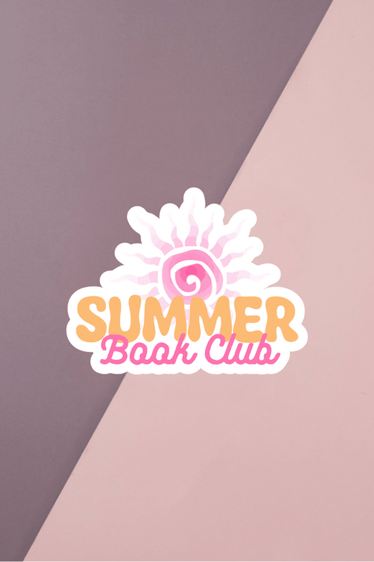 Summer Book Club Sun Sticker