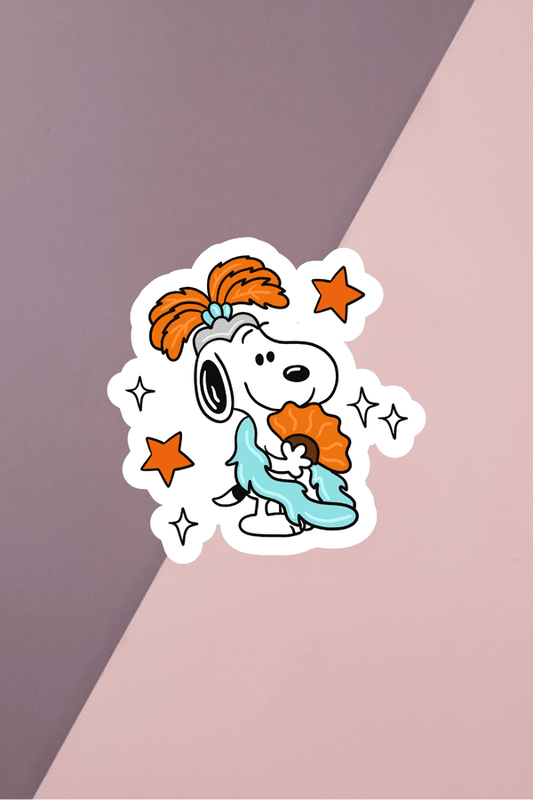 Beagle Show Girl Sticker