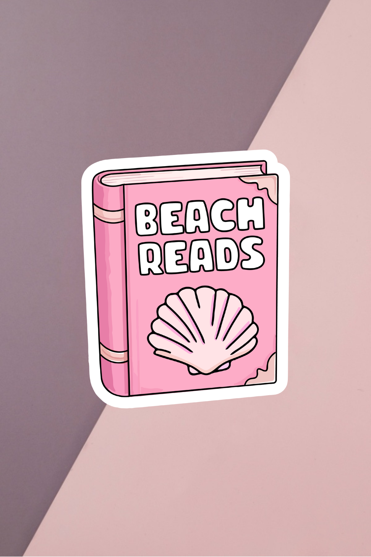 Beach Reads Shell Book Sticker