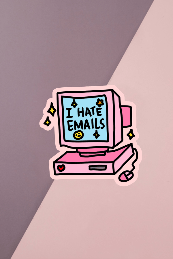 I Hate Emails Sticker
