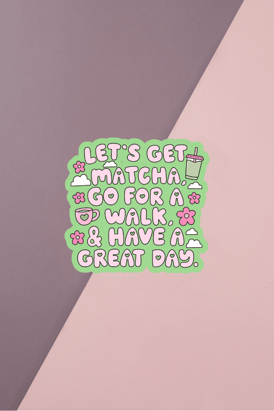 Matcha Walk Sticker