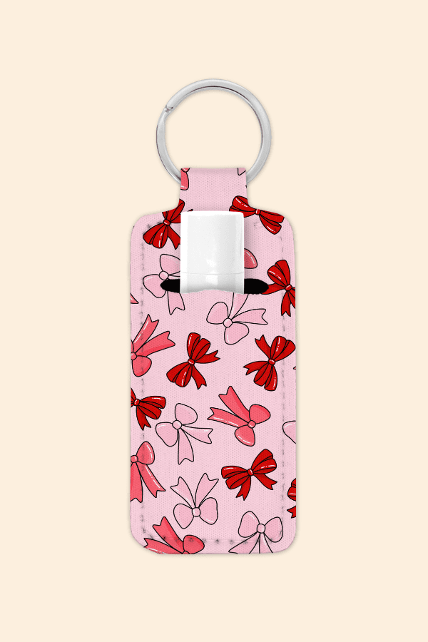 Sweet Bows - Lip Balm Holder Keychain
