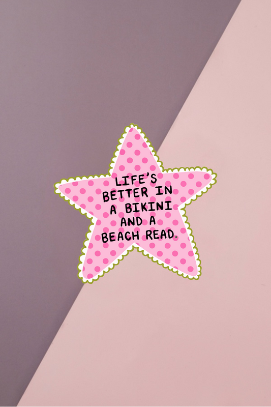 Bikini And Beach Read Sticker