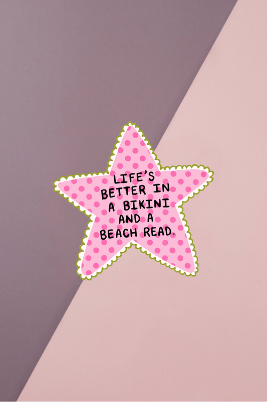 Bikini And Beach Read Sticker