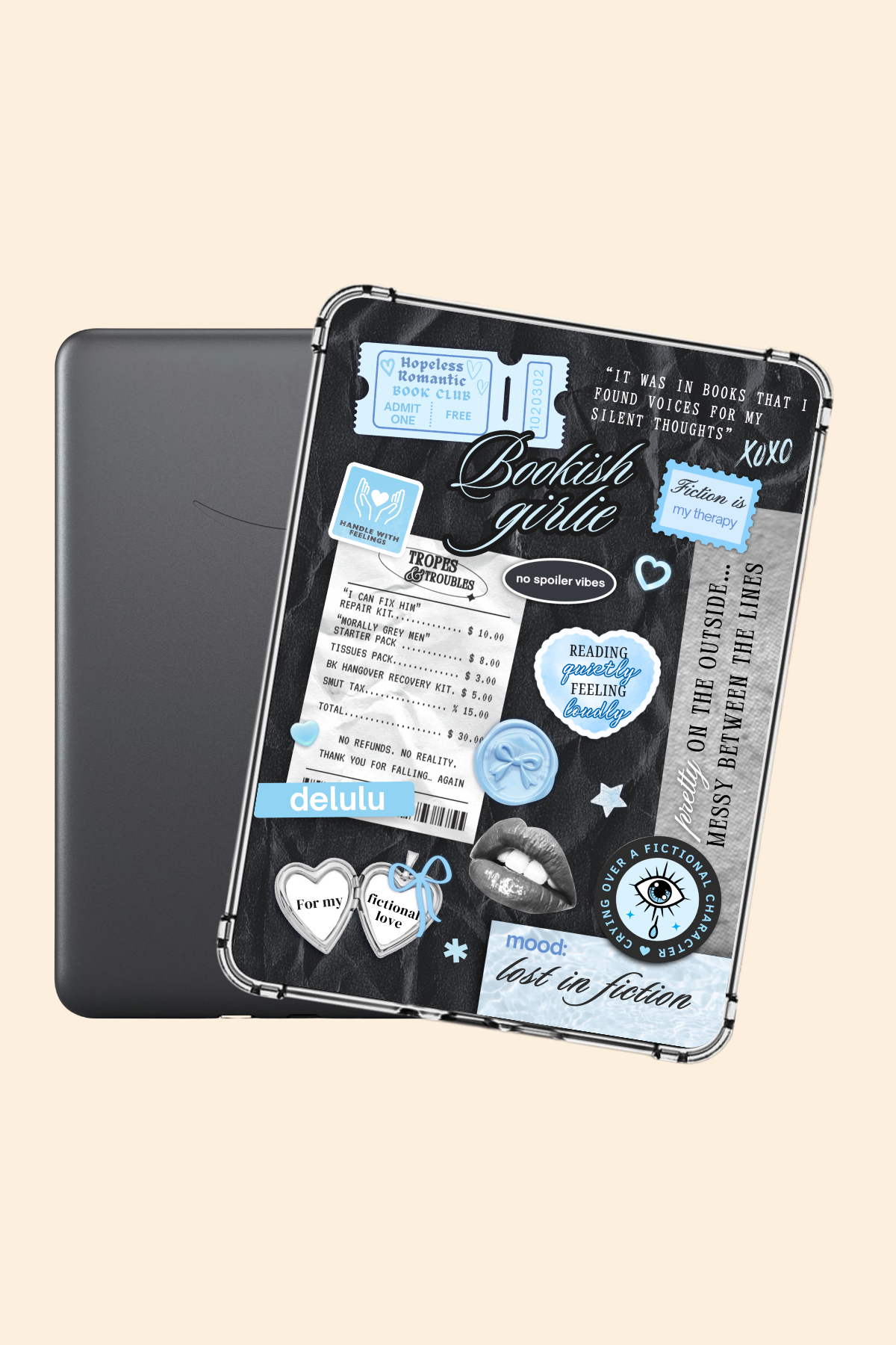 Blue Bookish Girlie Kindle/Kobo Insert