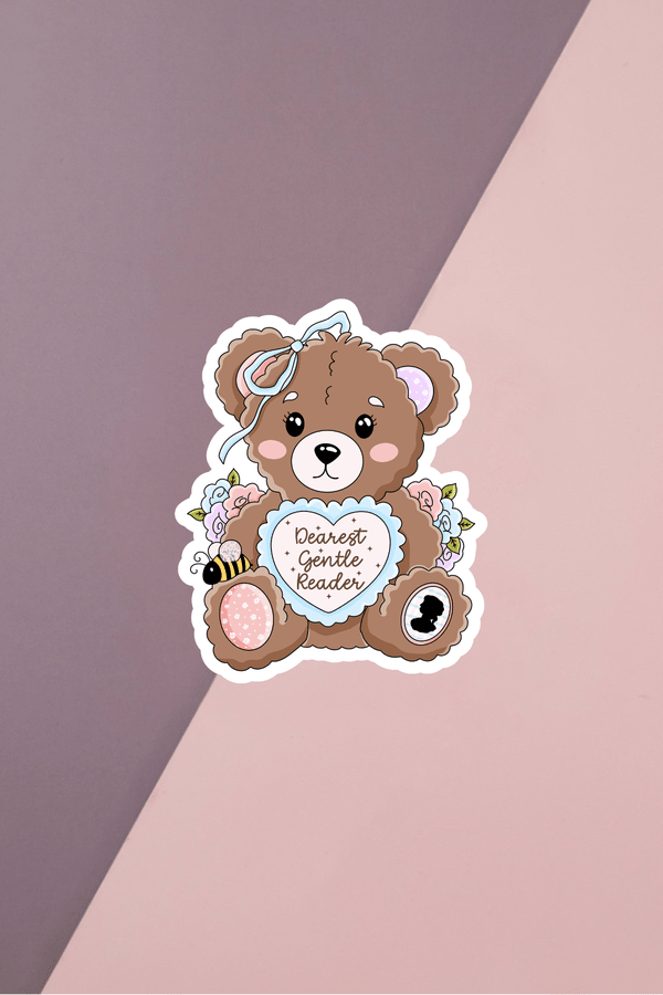 Dearest Gentle Reader Bear Sticker