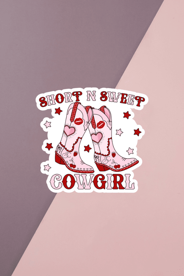 Short and Sweet Cowgirl Sticker