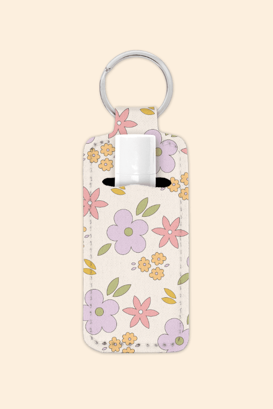 Florals - Lip Balm Holder Keychain