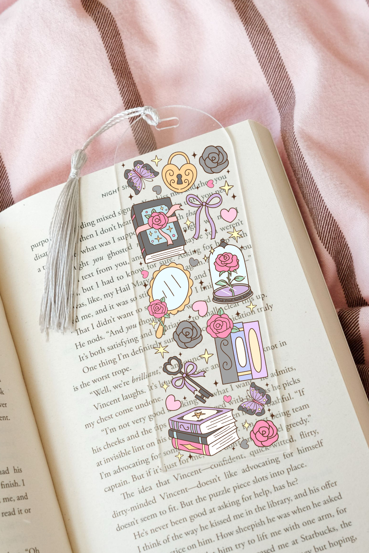 Romance Icons - Acrylic Bookmark