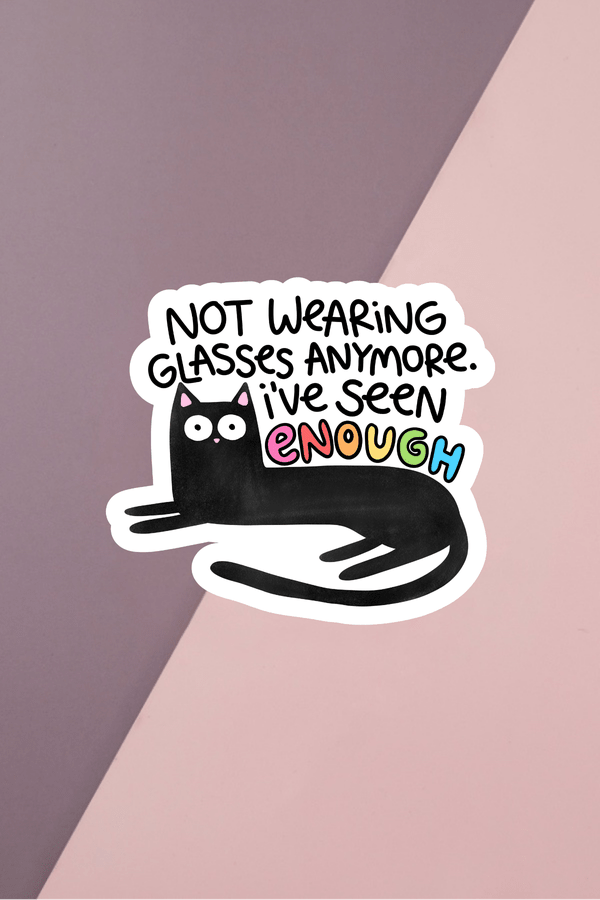 Not Wearing Glasses Anymore Sticker