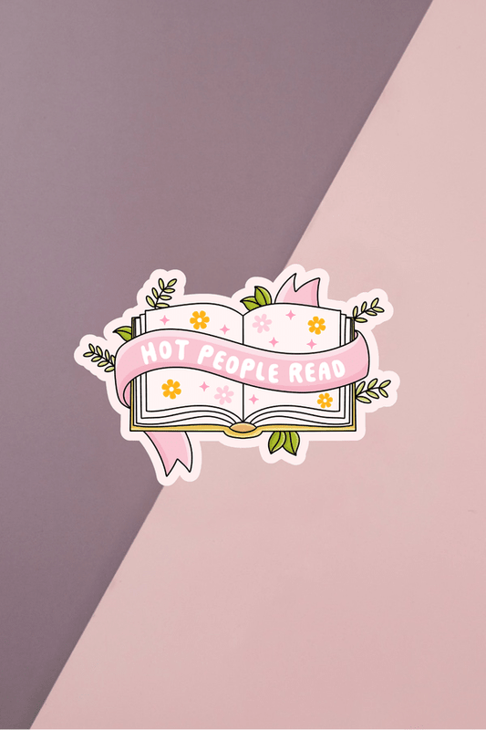 Hot People Read Book Sticker