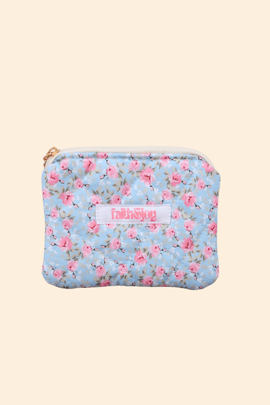 Blue Vintage Florals Coin Pouch