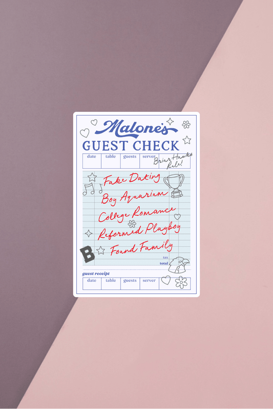 Malone's Guest Check Sticker