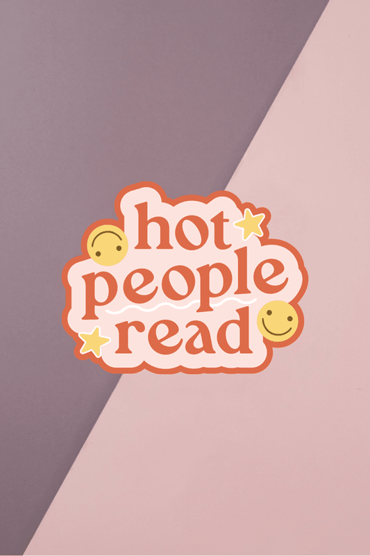 Hot People Read Smiley Sticker