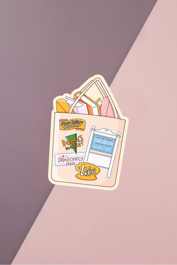 Stars Hollow Tote Bag Sticker