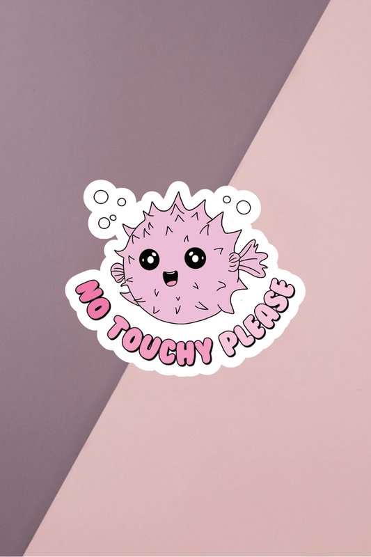 No Touchy Please Sticker