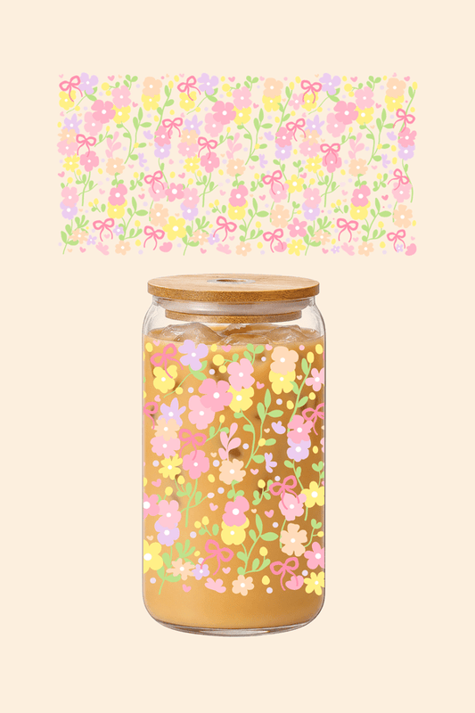 Flower Garden Glass Tumbler