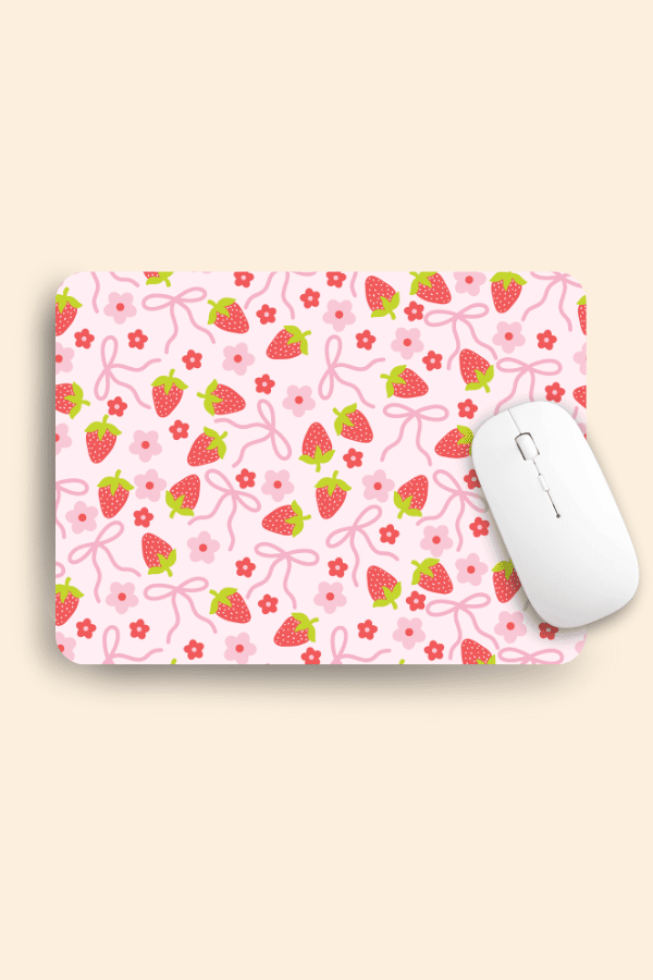 Strawberry & Bows Mousepad