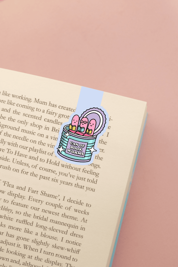 Can Of Bookworms Magnetic Bookmark