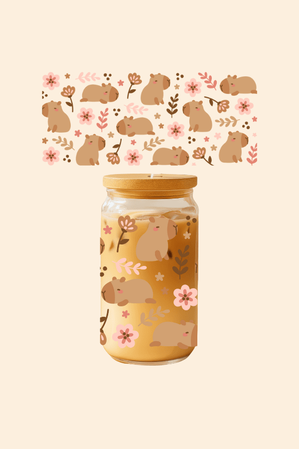 Capybara Glass Tumbler