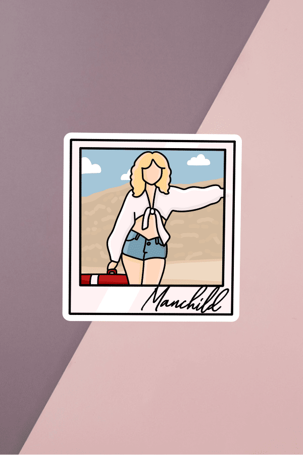 Manchild Polaroid Sticker