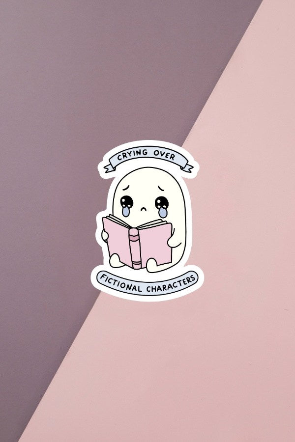 Crying Over Fictional Characters Sticker
