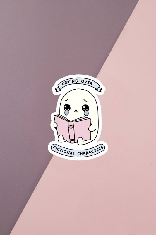 Crying Over Fictional Characters Sticker