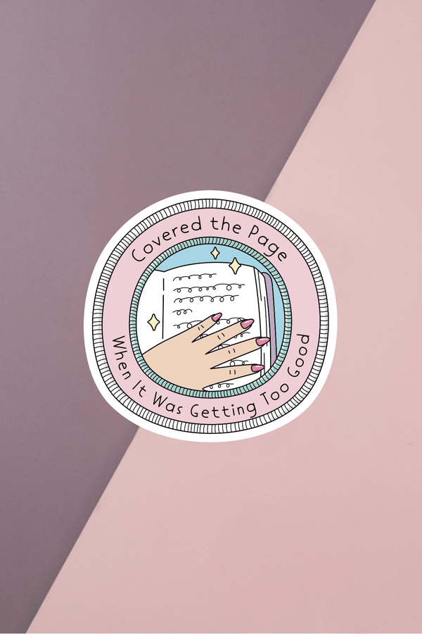 Covered The Page Sticker