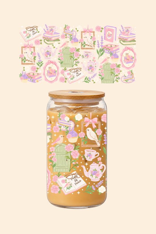 Pages Of Peace Glass Tumbler