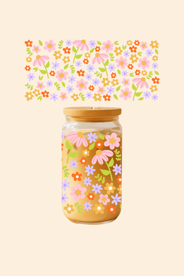Spring Bloom Glass Tumbler