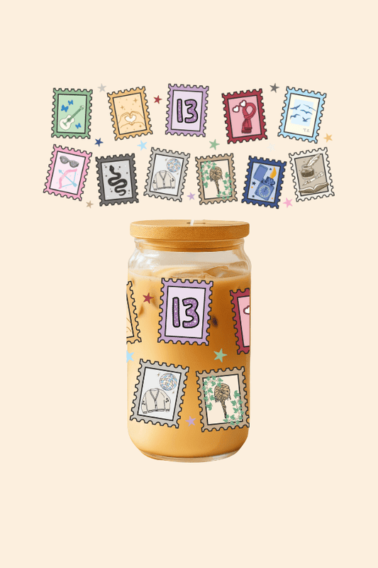 Era Stamps Glass Tumbler