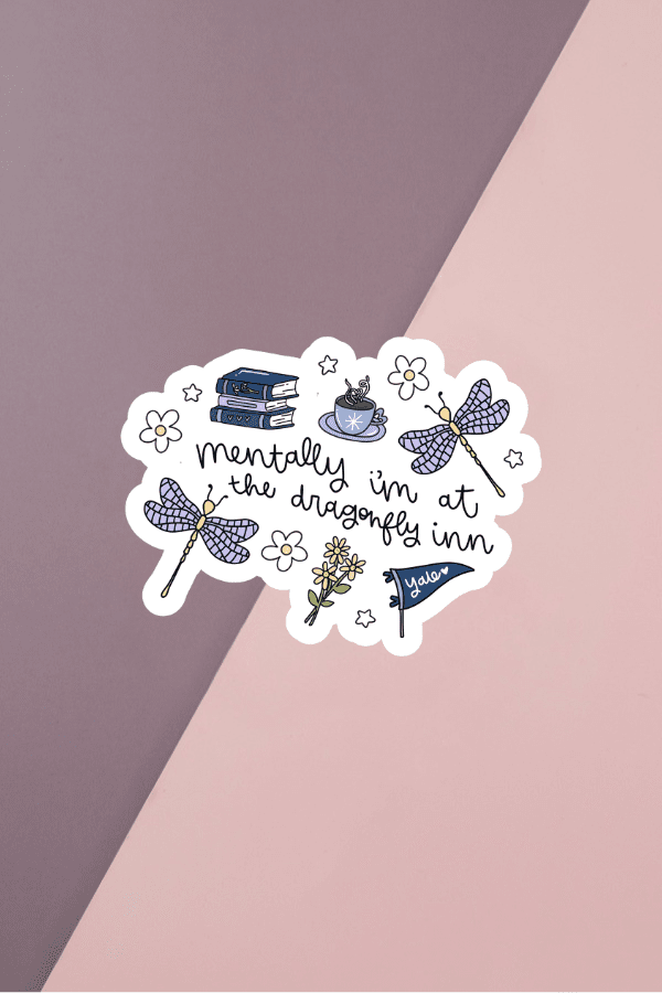 Mentally I'm At The Dragonfly Inn Sticker