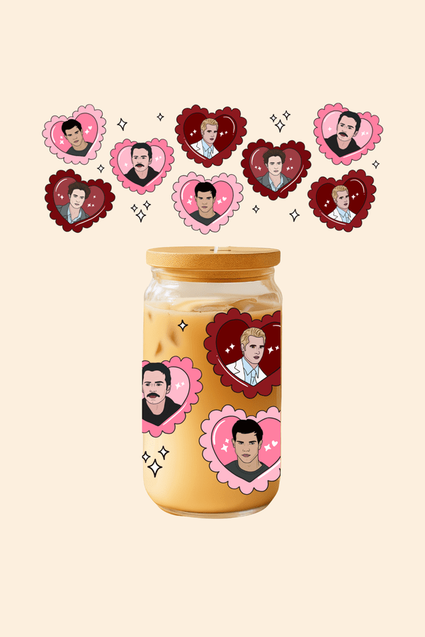 Twilight Hearts Glass Tumbler