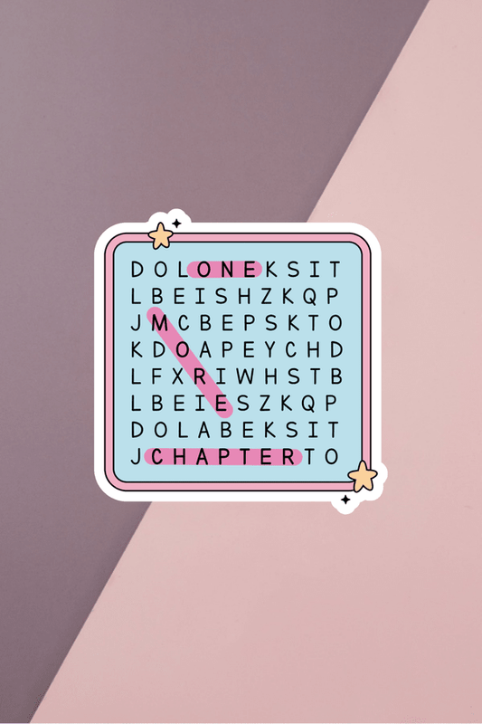 One More Chapter Crossword Sticker