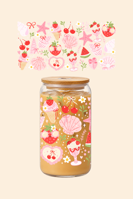 Cherry Bloom Glass Tumbler