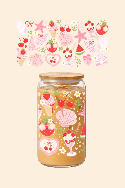 Cherry Bloom Glass Tumbler
