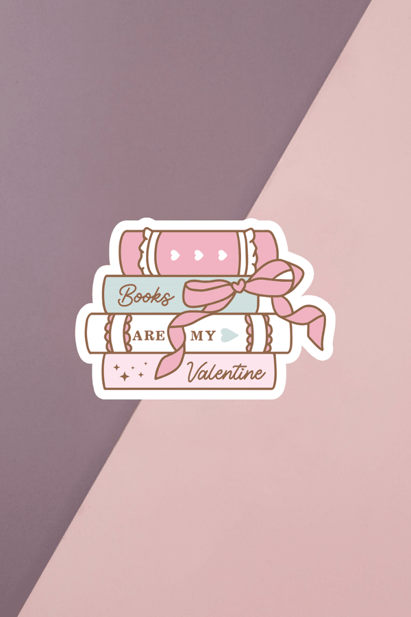 Books Are My Valentine Sticker