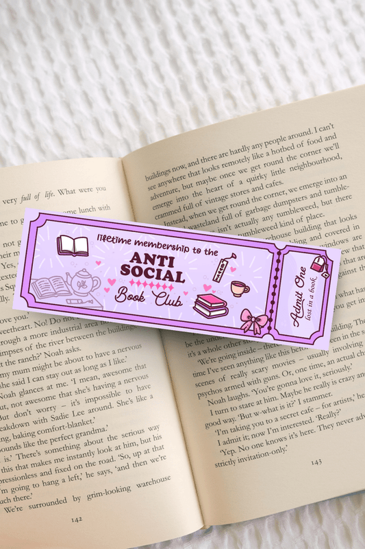 Anti Social Book Club Bookmark