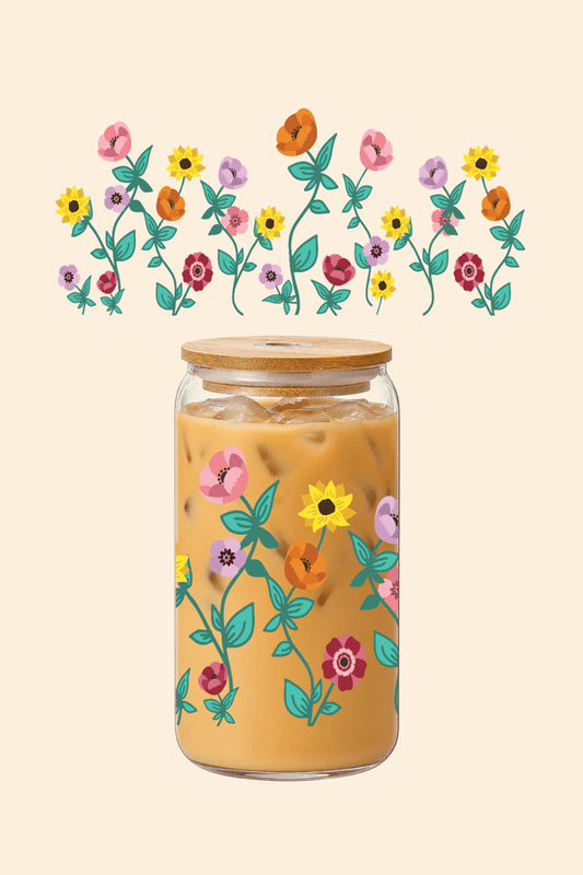 Surprise Song Flowers Glass Tumbler