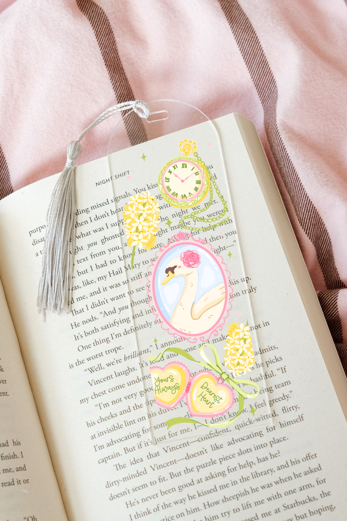 Swan Dearest Reader - Acrylic Bookmark