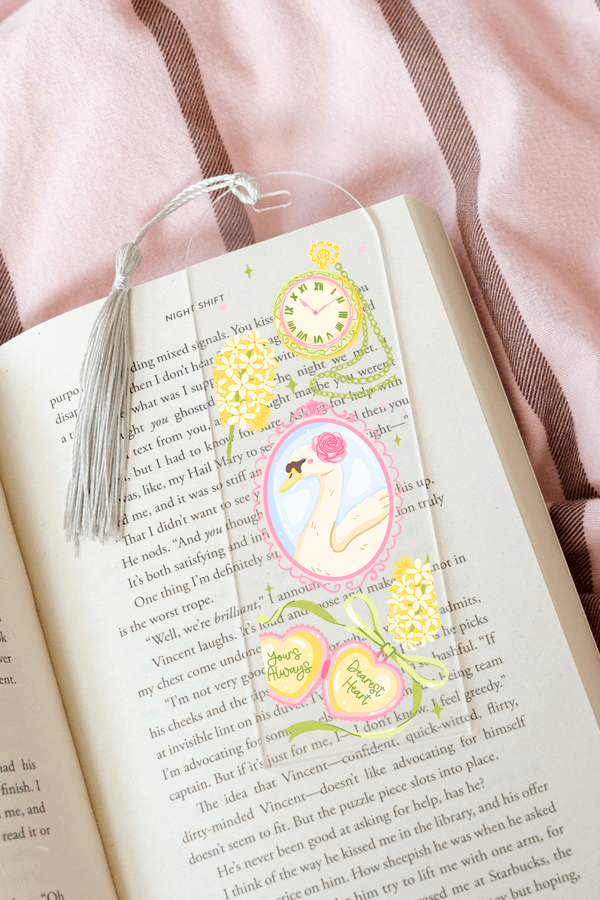 Swan Dearest Reader - Acrylic Bookmark