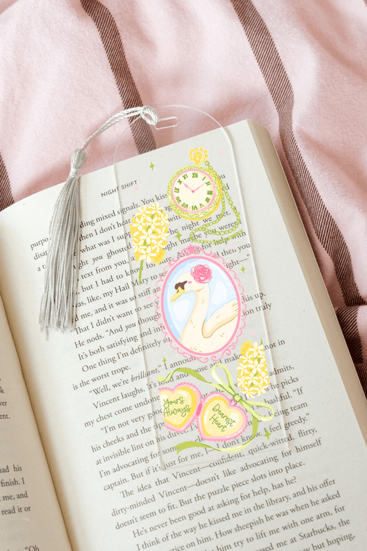 Swan Dearest Reader - Acrylic Bookmark