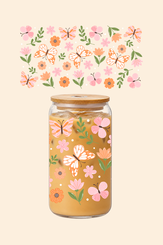 Butterfly Farm Glass Tumbler
