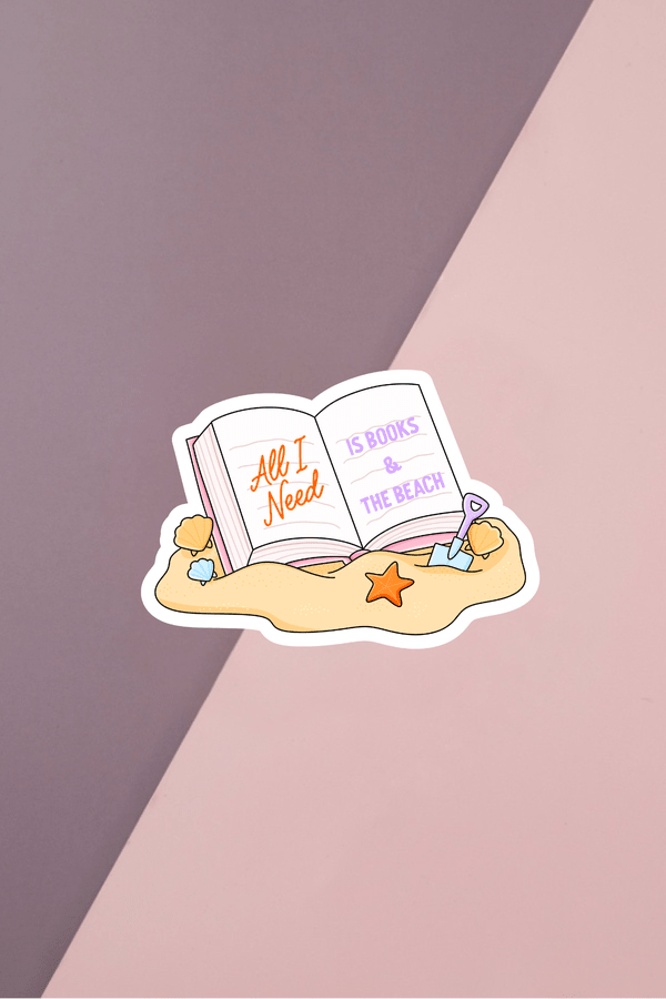 Books & The Beach Sticker