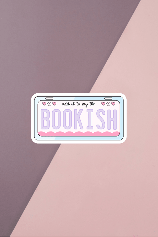 Bookish License Plate Sticker