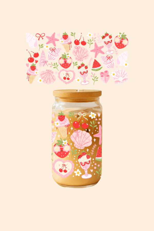 Cherry Bloom Glass Tumbler