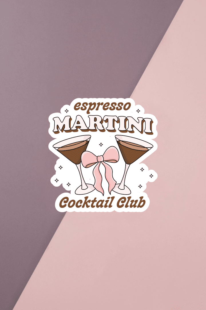 Espresso Martini Cocktail Club Sticker