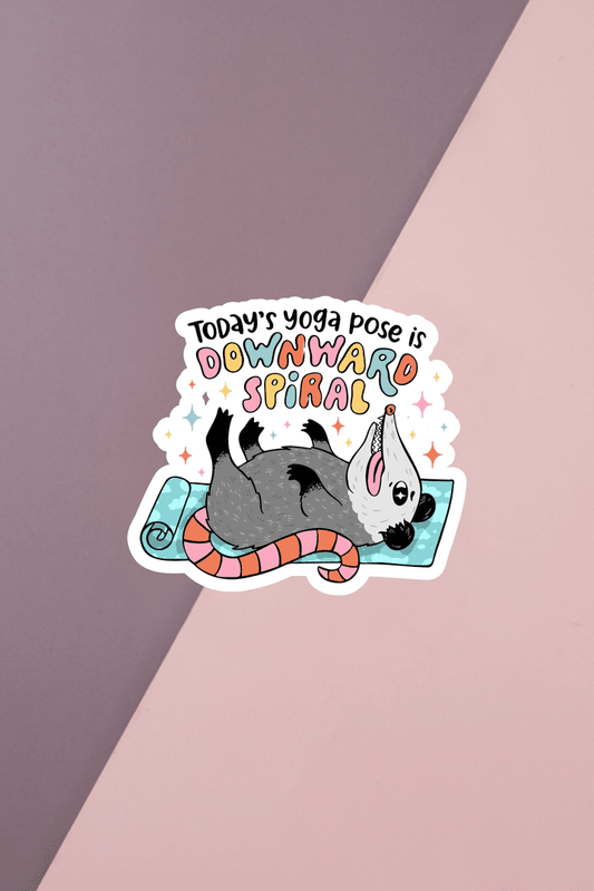 Downward Spiral Sticker